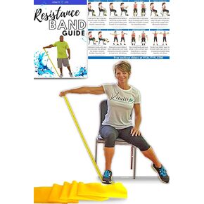 Resistance Band for Seniors: Exercise Band specifically Created for Seniors with Light Resistance and Longer Length + Instruction Guide. Latex Free. Exercise, Stretching, Physical Therapy