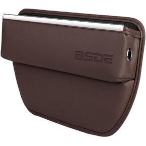 Car Seat Gap Filler Organizer-Premium Leather Car Seat Storage Box-Fits Between Front Seats-car accessories for women men interior-Stop Drop Car Seat Organizer and Storage for Phones, Cards, Keys
