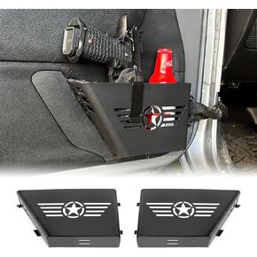 Metal Front Door Storage Pockets for 2007-2018 Jeep Wrangler JK JKU 2/4 Door Side Insert Organizer Box Door Stainless Steel Upgraded