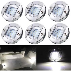 6 Pcs Marine Boat LED Cabin Deck Courtesy Light Stern Transom Lights 12V DC for Boating Kayak Yacht, Dinghy, Sailboat, Pontoons, Navigation Vessels, Freighters, Hovercrafts, Hunting & Fishing