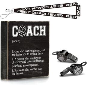 هدايا مدرب الكرة الطائرة، صافرة الكرة الطائرة للمدربين، علامة صندوق خشبي للمدرب، صافرة الطوارئ شكرًا لك هدايا المدرب للرجال والنساء والمدرسين والحكام الرياضيين في المنزل، مدرب يؤمن بهم أولاً in Kuwait