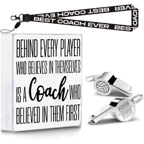 هدايا مدرب الكرة الطائرة، صافرة للمدربين، صافرة الطوارئ، علامة صندوق خشبي أبيض، هدايا مدرب ملهمة للرجال والنساء والمدرسين والحكام الرياضيين في المنزل، مدرب آمن بهم أولاً. in Kuwait