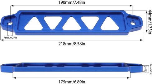 eMagTech Battery Mounting Bracket Car Battery Tie Down Bracket Fit for 175mm/6.89in Or Narrower Batteries Aluminum Alloy Battery Mount Holder Car Accessories Blue in Saudi Arabia