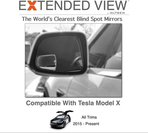 مرايا النقطة العمياء - متوافقة مع Tesla Model X Extended View in Kuwait