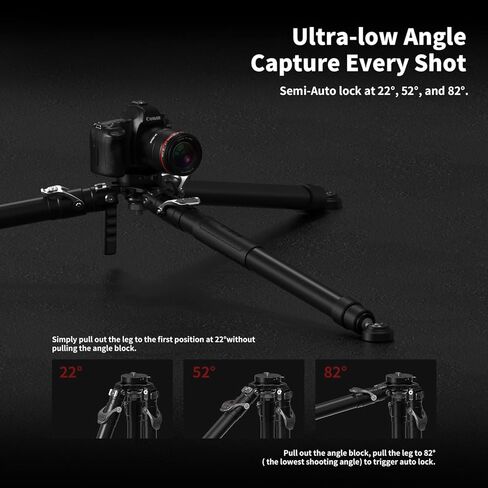 حامل كاميرا ثلاثي القوائم من YC بصل من ألياف الكربون، حامل كاميرا PINETA Peak للصور والفيديو، مثبت الكاميرا، حوامل ثلاثية DSLR للسفر الاحترافي in Kuwait