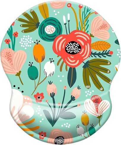 Ergonomic Design Mouse Pad with Wrist Rest Support, Non-Slip PU Base Cute Wrist Mouse Pad, Pain Relief Mousepad for Gaming & Working (Wrist Marble Purple-B) in Kuwait