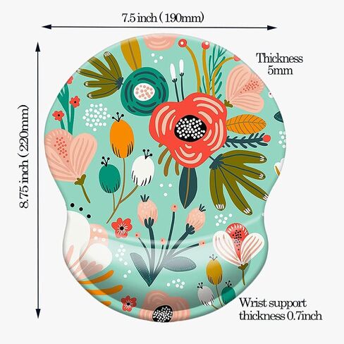 Ergonomic Design Mouse Pad with Wrist Rest Support, Non-Slip PU Base Cute Wrist Mouse Pad, Pain Relief Mousepad for Gaming & Working (Wrist Marble Purple-B) in Kuwait