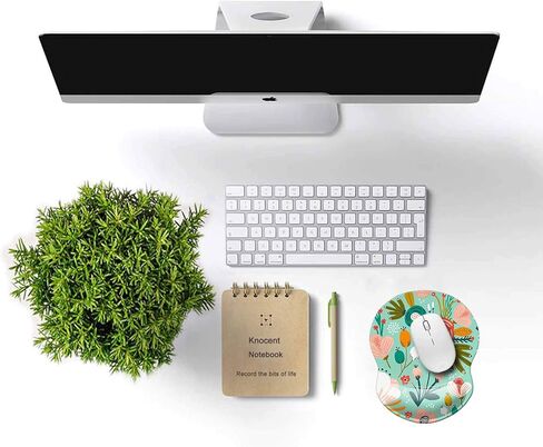 Ergonomic Design Mouse Pad with Wrist Rest Support, Non-Slip PU Base Cute Wrist Mouse Pad, Pain Relief Mousepad for Gaming & Working (Wrist Marble Purple-B) in Kuwait