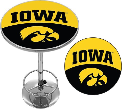 العلامة التجارية Gameroom University of Iowa Chrome Pub Table - الشعار in Saudi Arabia