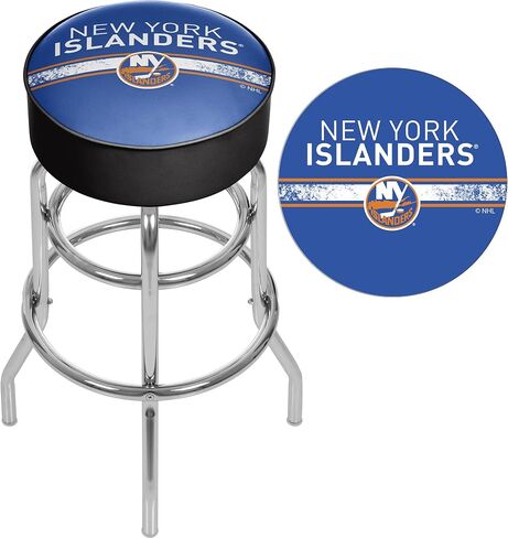 العلامة التجارية Gameroom NHL New York Islanders Chrome Bar Stool مع دوار in Saudi Arabia
