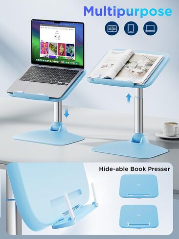 مكتب كمبيوتر محمول متعدد الوظائف من SAIJI للسيارة، والفصول الدراسية، والمدرسة المنزلية، والخارج - مكتب كمبيوتر محمول قابل للطي، طاولة أرضية مرنة قابلة للتعديل الارتفاع والإمالة، حامل كمبيوتر محمول، حامل كتب، مكتب كمبيوتر محمول للسرير in Kuwait