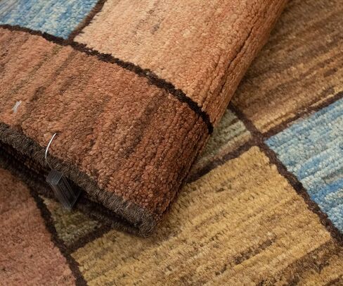 Gabba Charla Rust/Blue Rug, 3'11 x 4'7 in Saudi Arabia