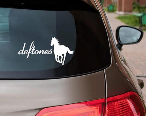 BUFI-16 Deftones Band مع ملصق فينيل Pony - أبيض - ملصق Rock Band - السيارات والشاحنات والمصدات وأجهزة الكمبيوتر المحمولة والجدران - بعرض 8.5 بوصة in Saudi Arabia