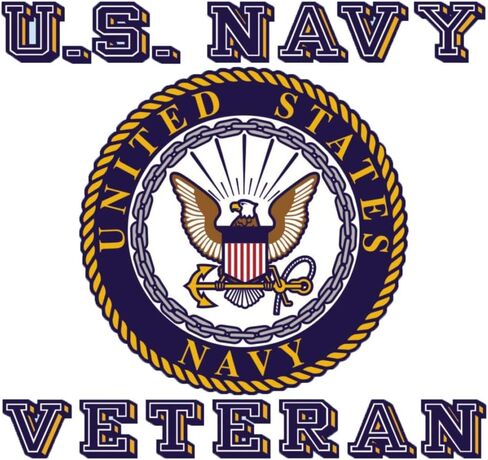 Navy Veteran with Seal 3.5" Clear Decal in Saudi Arabia