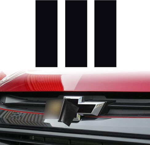TOMALL 3pcs Vinyl Bowtie Logo Wrap Stickers Compatible with Chevy 11.8" x 4" Car Emblem Logo Overlay Decals DIY Modification Waterproof Universal Decoration (Blue-Carbon Fiber) in Kuwait