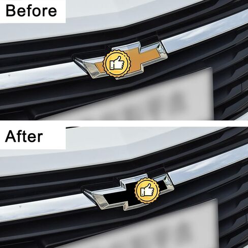 TOMALL 3pcs Vinyl Bowtie Logo Wrap Stickers Compatible with Chevy 11.8" x 4" Car Emblem Logo Overlay Decals DIY Modification Waterproof Universal Decoration (Blue-Carbon Fiber) in Kuwait