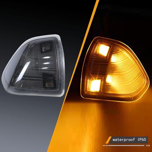 مرآة جانبية LED ضوء إشارة الانعطاف للسائق الأيسر ومصابيح الركاب اليمنى عدسة غطاء مدخنة متوافقة مع دودج رام 1500 2500 3500 4500 5500 2010-2018 قطعتان 68302828AA 68302829AA in Kuwait