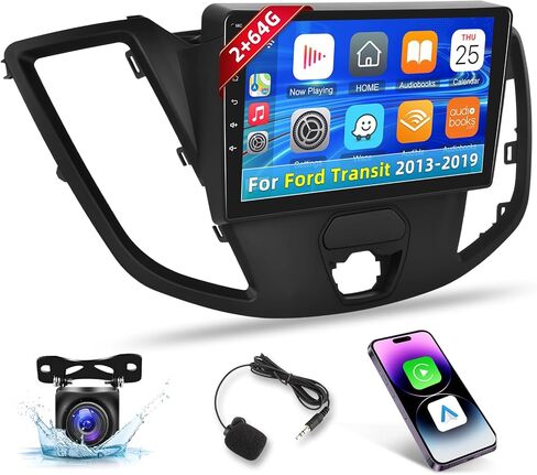 2+64G Android Car Radio for Ford Transit 2013 2014-2019 - Wireless Carplay & Android Auto - 9 Inch Touchscreen Stereo with WiFi/EQ/GPS Navigation, AHD Backup Camera in Saudi Arabia