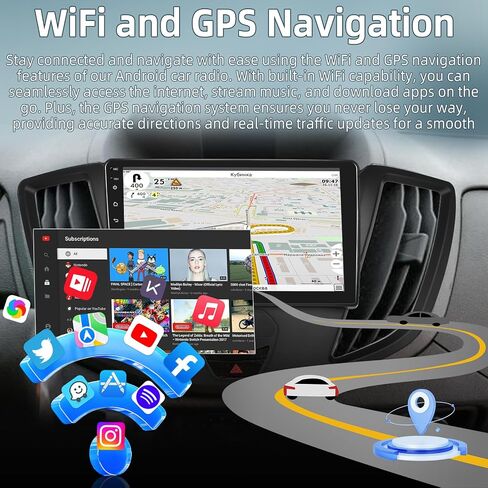 2+64G Android Car Radio for Ford Transit 2013 2014-2019 - Wireless Carplay & Android Auto - 9 Inch Touchscreen Stereo with WiFi/EQ/GPS Navigation, AHD Backup Camera in Saudi Arabia