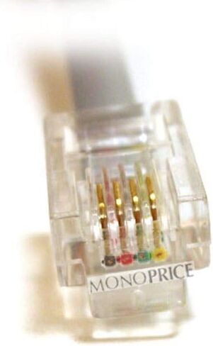 Monoprice Landline Telephone Cable - 7 Feet - RJ11(6P4C) Reverse for Voice in Saudi Arabia