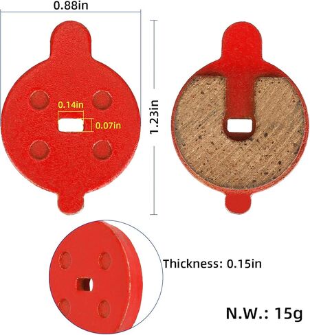 Scooter Brake Pads 2Pcs High Braking Force Disc Brake Pads Replacement Parts Scooter Accessories Compatible for NIU Electric Scooter KQi3 KQi3 Pro KQi2 in Saudi Arabia