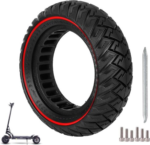 ulip 10 x 3 Scooter Solid Tire 10 Inch Electric Scooter Wheels Replacement Accessories Suitable for Zero 10x Kaabo Wolf Warrior Mantis Scooter 80/65-6,255 * 80 tire Black in Saudi Arabia