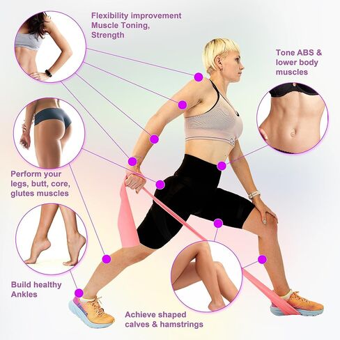 Resistance Bands for Working Out - Resistance Bands with 5 Resistance Levels - Skin-Friendly Elastic Latex Free Bands for Home Workout, Strength Training, Yoga, Pilates in Saudi Arabia