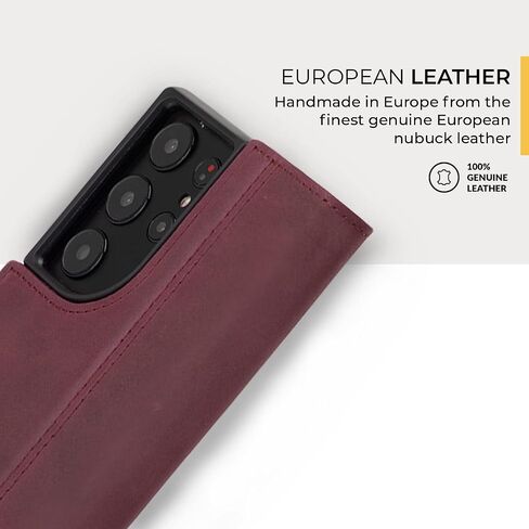 Snakehive Leather Wallet for Samsung Galaxy S23 FE 5G - Real Leather Wallet Phone Case - Genuine Leather with Viewing Stand and 3 Card Holder - Flip Folio Cover with Card Slot (Brown) in Saudi Arabia