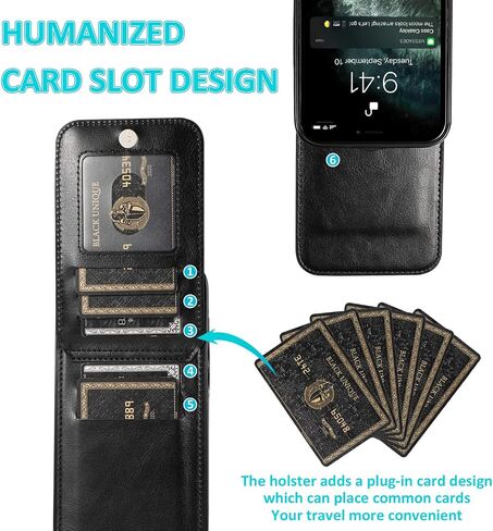 Leather Wallet Case for iPhone 12 Wallet Case and iPhone 12 Pro Wallet Case with Credit Card Holder 6.1 inch (Blue) in Kuwait
