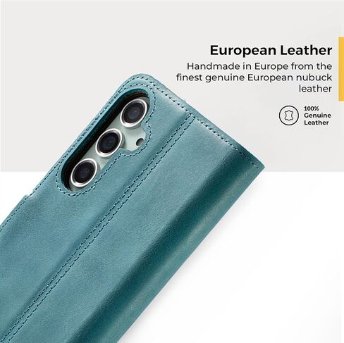 Snakehive Leather Wallet for Samsung Galaxy S23 FE 5G - Real Leather Wallet Phone Case - Genuine Leather with Viewing Stand and 3 Card Holder - Flip Folio Cover with Card Slot (Brown) in Saudi Arabia