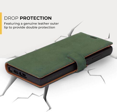 Snakehive Leather Wallet for Samsung Galaxy S23 FE 5G - Real Leather Wallet Phone Case - Genuine Leather with Viewing Stand and 3 Card Holder - Flip Folio Cover with Card Slot (Brown) in Saudi Arabia