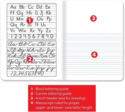Better Office Products Primary Journal, Hardcover, Primary Composition Book Notebook - Grades K-2, 100 Sheet, One Subject, 9.75" x 7.5", Blue Cover-6 Pack in Saudi Arabia