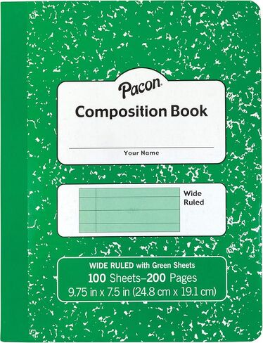 Pacon Junior Composition Book, 3/8" Ruled 5" x 7-1/2", 100 White Sheets , 6 Count in Kuwait