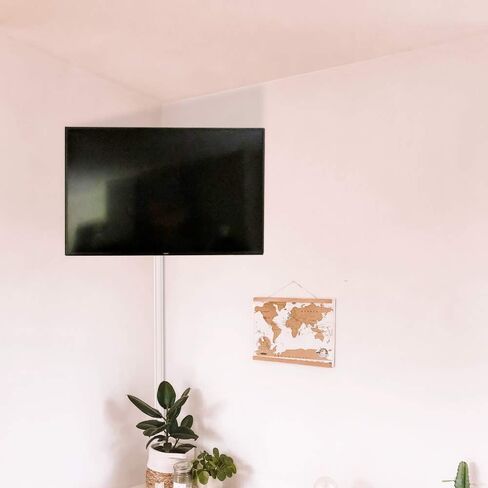 خافي عيوب سلك الزاوية، غطاء سلك خافي عيوب قناة قناة القناة، طقم خافي عيوب زاوية الكابل 125.6 بوصة، قناة إدارة كابلات قناة زاوية قابلة للطلاء، أداة إخفاء سلك زاوية الحائط - 8 × طول 15.7 in Kuwait