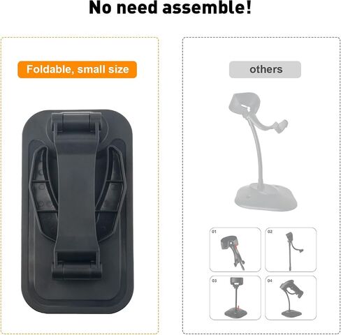 Universal Barcode Scanner Stand, VOTTAN Free-Installed Foldable Barcode Reader Hodlder Angle and Height Adjustable Hands Free Scanner Stand for Supermarkets Library Store Warehouse in Saudi Arabia
