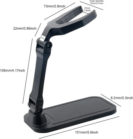Universal Barcode Scanner Stand, VOTTAN Free-Installed Foldable Barcode Reader Hodlder Angle and Height Adjustable Hands Free Scanner Stand for Supermarkets Library Store Warehouse in Saudi Arabia