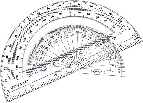 مجموعة مدرسية هندسية مكونة من 7 قطع، مع بوصلة عالية الجودة، ومسطرة خطية، ومجموعة مربعات، ومنقلة (أزرق) in Kuwait