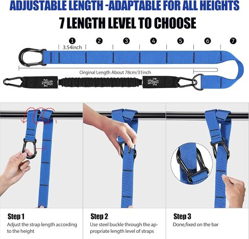Pull Up Assistance Bands 260lbs, Heavy Pull Up Bands Resistance Bands for Pull Ups Working Out with Feet Rest, Pull Up Bar Bands Assistance Bands Strength Training Workout Equipment, Height Adjustable in Saudi Arabia