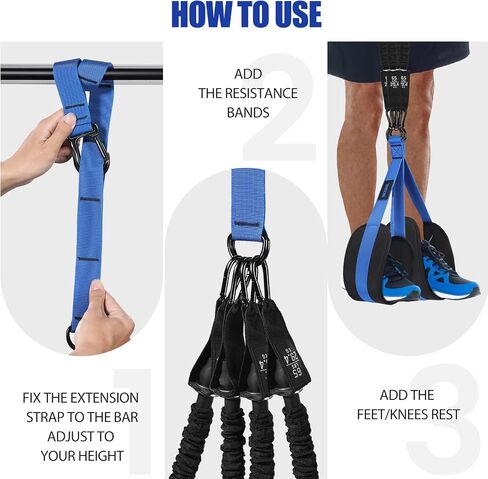 Pull Up Assistance Bands 260lbs, Heavy Pull Up Bands Resistance Bands for Pull Ups Working Out with Feet Rest, Pull Up Bar Bands Assistance Bands Strength Training Workout Equipment, Height Adjustable in Saudi Arabia