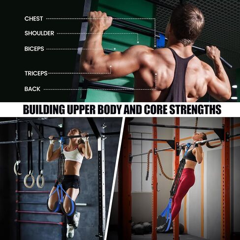 Pull Up Assistance Bands 260lbs, Heavy Pull Up Bands Resistance Bands for Pull Ups Working Out with Feet Rest, Pull Up Bar Bands Assistance Bands Strength Training Workout Equipment, Height Adjustable in Saudi Arabia