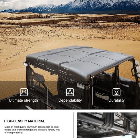 سقف رياضي KIWI MASTER Poly Crew متوافق مع ملحقات Polaris Ranger Crew XP 1000 لعام 2017-2024، سطح صلب أسود طراز OEM # 2889223 in Saudi Arabia