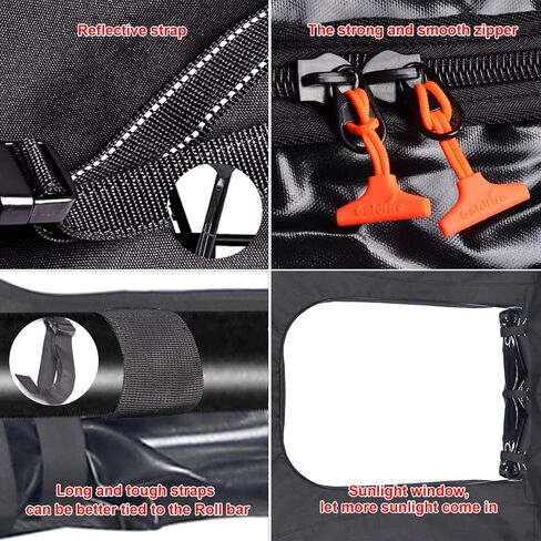 سطح علوي ناعم مقاوم للماء من قماش القماش مناسب لملحقات 2015-2019 RZR XP 2 1000/Turbo ATV in Kuwait