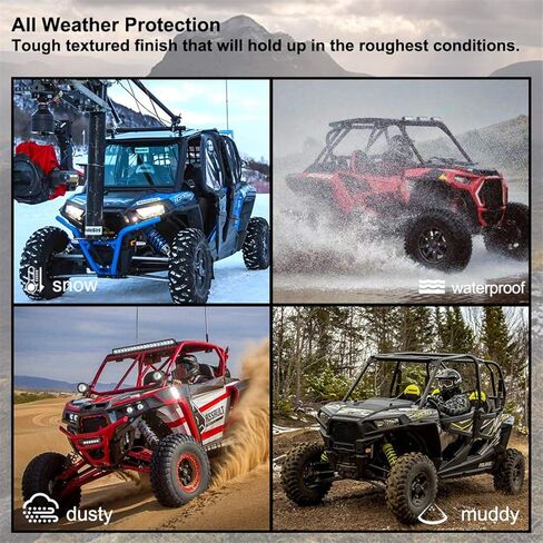 سطح صلب من KIWI MASTER متوافق مع ملحقات 2014-2023 Polaris RZR XP 1000 900 S Turbo 2 باب UTV باللون الأسود مع إضاءة LED in Saudi Arabia