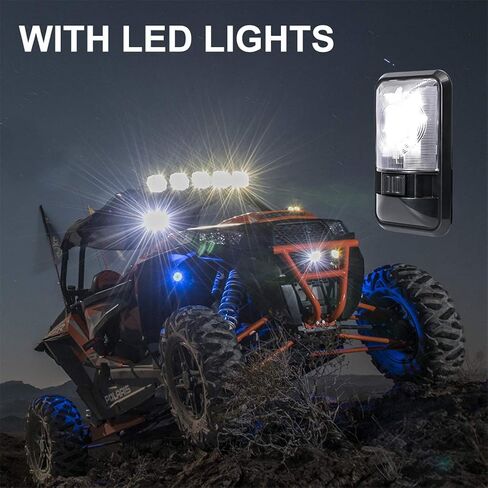 سطح صلب من KIWI MASTER متوافق مع ملحقات 2014-2023 Polaris RZR XP 1000 900 S Turbo 2 باب UTV باللون الأسود مع إضاءة LED in Saudi Arabia