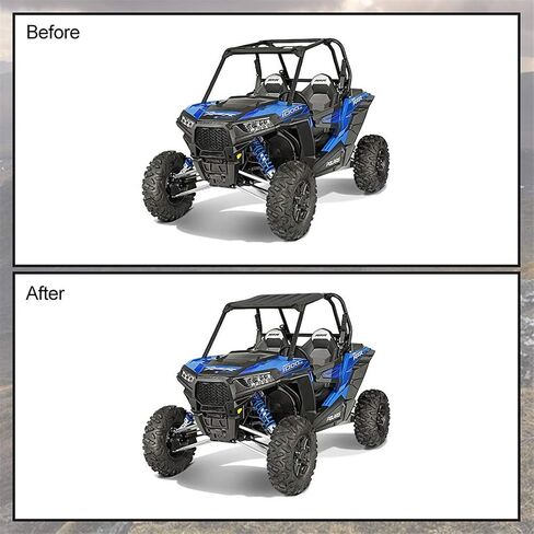 سطح صلب من KIWI MASTER متوافق مع ملحقات 2014-2023 Polaris RZR XP 1000 900 S Turbo 2 باب UTV باللون الأسود مع إضاءة LED in Saudi Arabia