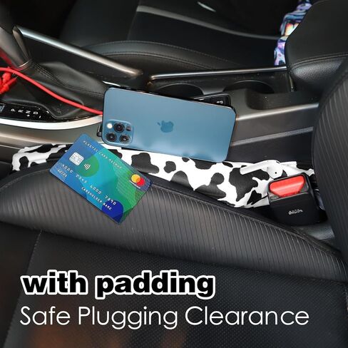 clothmile 2 Pack Car Seat Gap Filler, Universal Gap Stopper Gap Catcher Car Crevice Blocker Pad Universal Fit Organizer Stop Things from Dropping Under (Boho) in Saudi Arabia