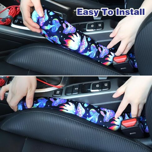 clothmile 2 Pack Car Seat Gap Filler, Universal Gap Stopper Gap Catcher Car Crevice Blocker Pad Universal Fit Organizer Stop Things from Dropping Under (Boho) in Saudi Arabia