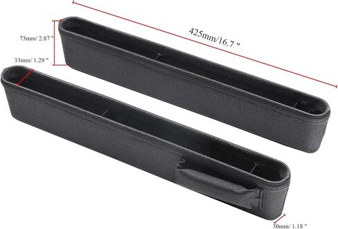Car Seat Gap Filler Leather Car Seat Organizer Front Seats Car Adjustable Gap Filler for Phones, Glasses, Keys, Cards (2pcs Beige) in Saudi Arabia