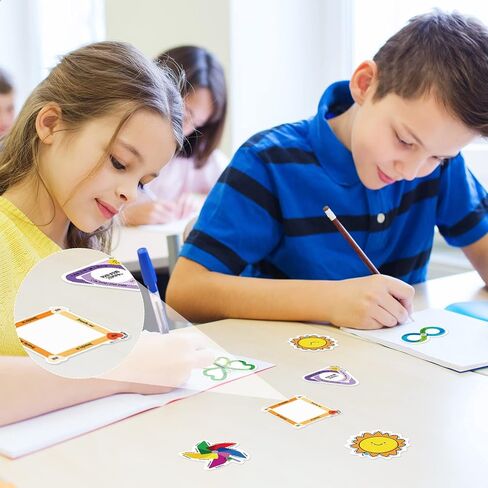 48 قطعة من الملصقات الحسية لتهدئة التنفس والقلق، 12 نمطًا للتنفس اللطيف، شرائط لاصقة مزخرفة، شرائط حسية للمدرسة والفصول الدراسية والمكتب والمراهقين والتوتر والبالغين والأطفال in Kuwait