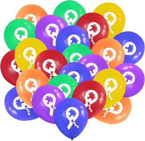 120 Pcs Autism Awareness Ribbon Latex Balloons Autism Awareness Decorations Colorful Autism Balloons for Yard Garden Outdoor Decor Autism Awareness Day Supplies in Saudi Arabia
